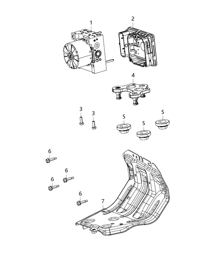 2020 Jeep Wrangler Modules, Brake, Suspension & Steering Diagram 1