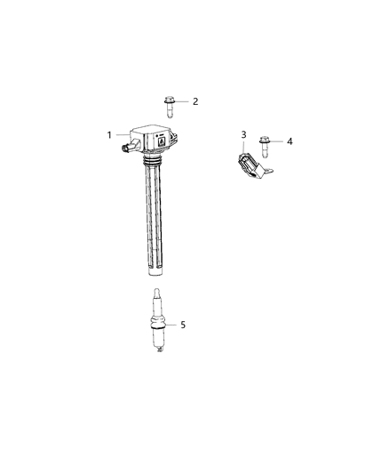 2016 Chrysler 200 Spark Plugs, Ignition Coil Diagram 2