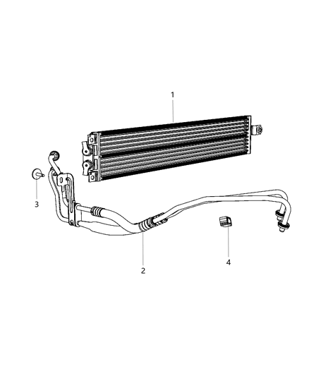 2016 Dodge Journey Transmission Oil Cooler & Lines Diagram