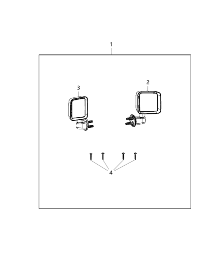 2014 Jeep Wrangler Mirror Kit - Manual Diagram