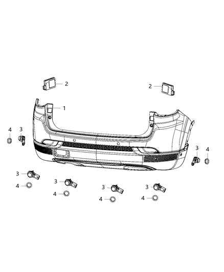 2020 Jeep Compass Park Assist Diagram 2