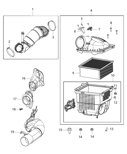 2015 Ram 5500 Shield-Air Intake Diagram for 68137152AC