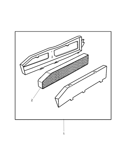 2004 Jeep Grand Cherokee 1 Filter-Cabin Air Diagram for 5013595AB