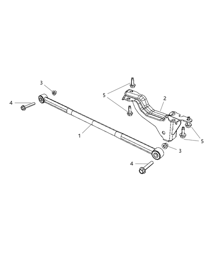 2013 Dodge Grand Caravan Track Bar, Rear Diagram