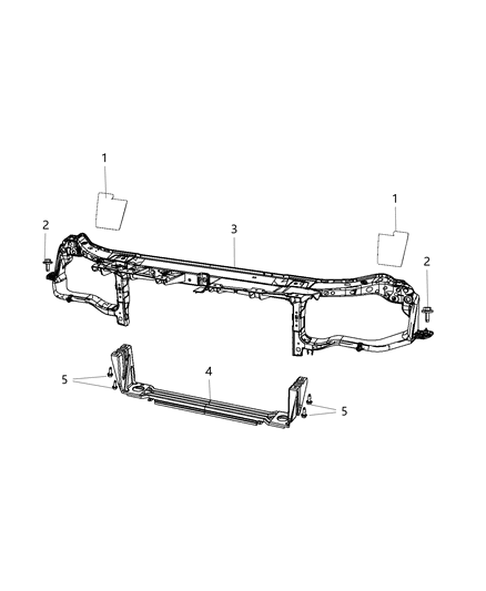 2019 Dodge Challenger C/MEMBER-Front Support Diagram for 68174972AF