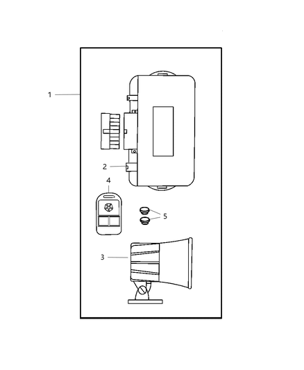 2003 Chrysler Town & Country Alarm - Without Power Door Locks Diagram