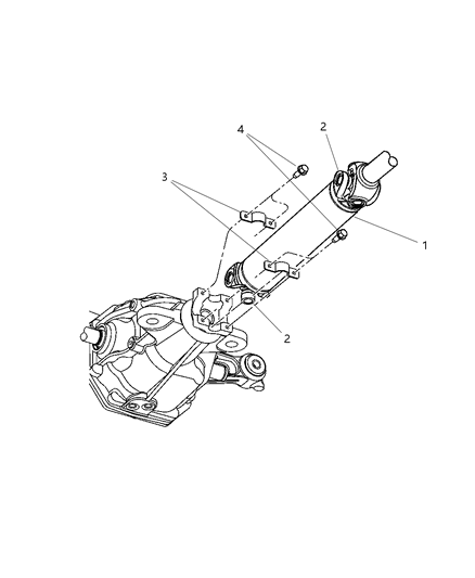 2004 Dodge Viper Propeller Shaft, Rear, 1 Piece Diagram