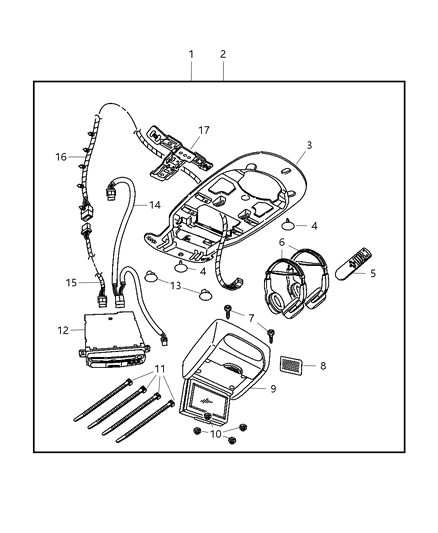 2007 Chrysler Town & Country Dvd Diagram for 4685932AB