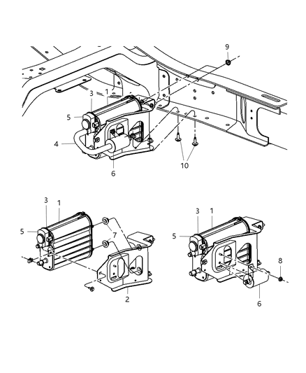 2009 Dodge Ram 3500 Vapor Canister & Leak Detection Pump Diagram