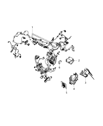 2018 Jeep Compass Cover-Auxiliary PDC Diagram for 68365712AA