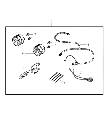 2009 Dodge Caliber Light Kit - Fog Diagram