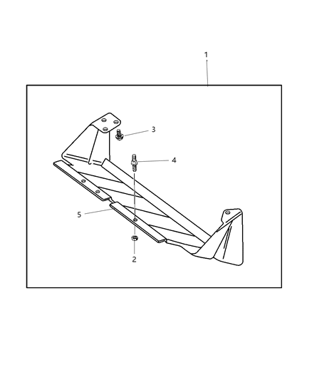 2000 Jeep Cherokee Skid Plate - Front Diagram