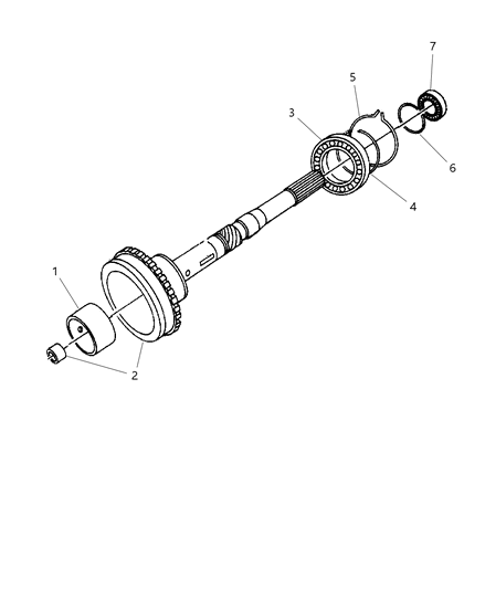 2001 Dodge Dakota Output Shaft Diagram 2