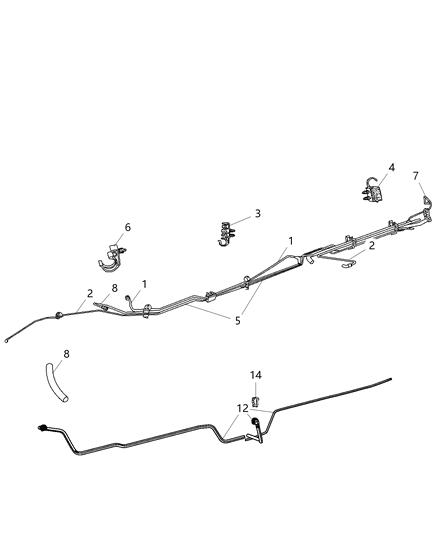 2006 Dodge Ram 1500 Tube-Fuel Supply Diagram for 5290372AC