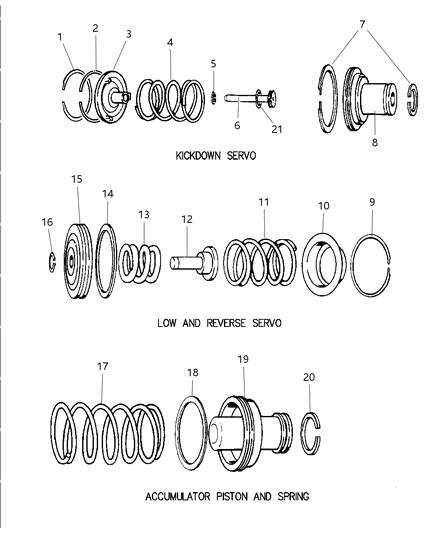 2000 Dodge Ram Van Servos - Accumulator Diagram 1