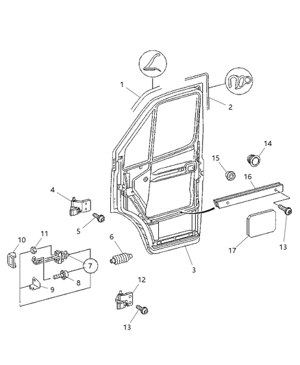 2002 Dodge Sprinter 2500 Bracket-Check Arm Diagram for 5103667AA