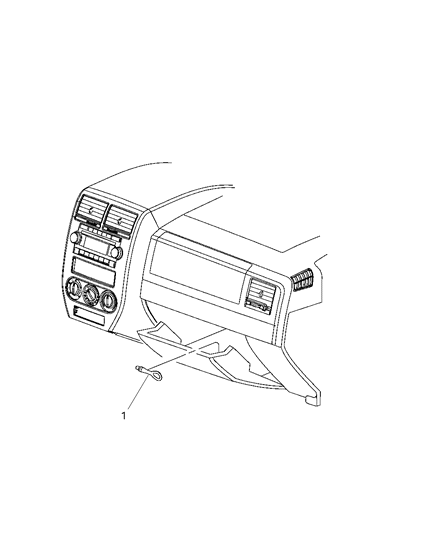 2010 Dodge Caliber Tow Hooks, Front Diagram