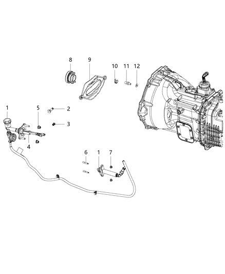 2010 Dodge Ram 3500 Pickup Controls, Hydraulic Clutch Diagram
