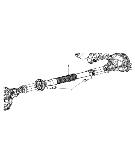 2009 Jeep Commander Shaft - Drive Rear Diagram 1