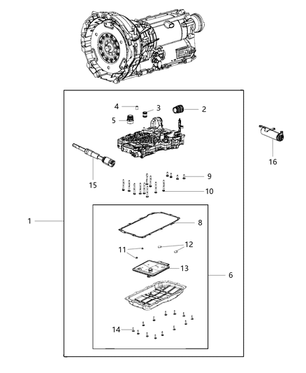 2020 Jeep Gladiator Transmission Oil Diagram for 68417054AA