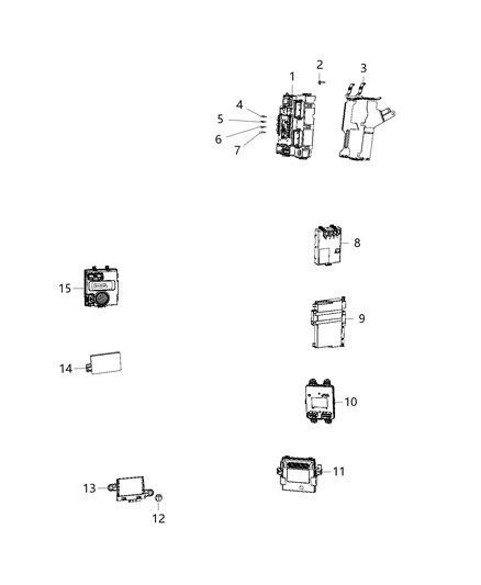 2019 Jeep Compass Module-Memory Seat And Mirror Cont Diagram for 68250748AB