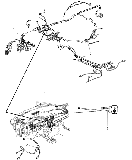 2011 Chrysler 200 Wiring-Instrument Panel Diagram for 68093226AB