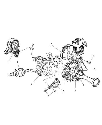 2003 Chrysler Town & Country Power Transfer Unit Assembly Diagram