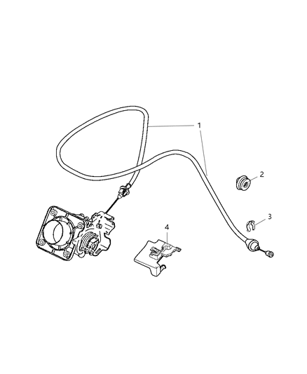 2005 Dodge Neon Cable-Throttle Control Diagram for 5045253AB