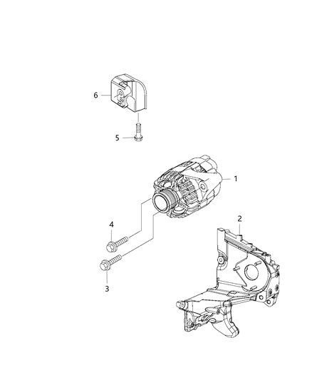 2015 Jeep Renegade Generator-Engine Diagram for 68254599AA