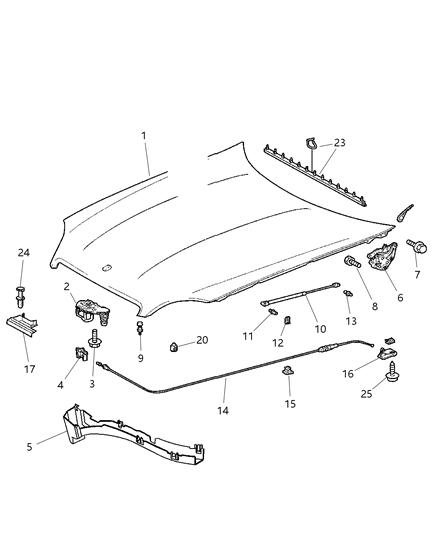 2008 Chrysler Crossfire Rivet Diagram for 5097736AA