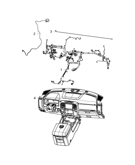 2020 Ram 1500 Wiring - Instrument Panel Diagram 1