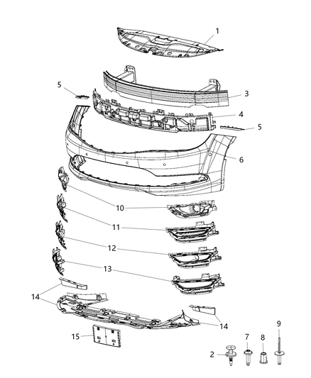 2015 Chrysler 200 Bracket-Fog Lamp Diagram for 68203010AA