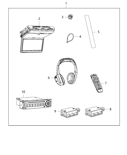 2015 Ram C/V Player-Dvd - Single Play Diagram for 5091213AA