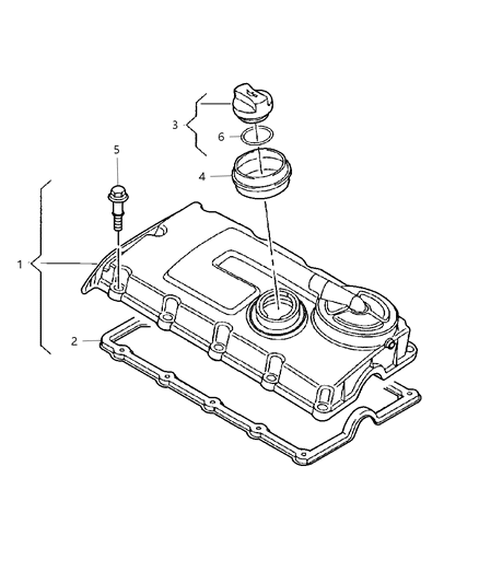 2010 Dodge Journey Cylinder Head & Cover Diagram 2