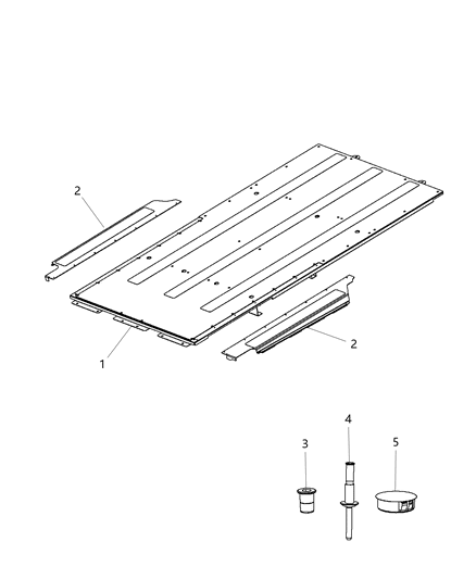 2014 Chrysler Town & Country Floor Pan - Cargo Floor Diagram