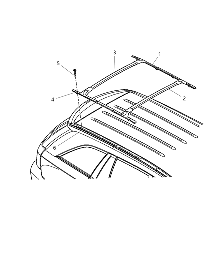 2008 Chrysler Pacifica Roof Rack Diagram