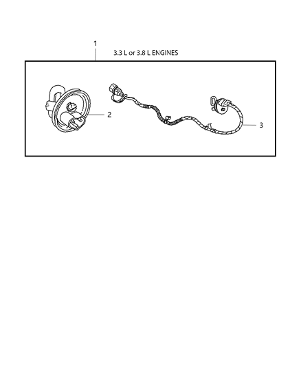 2008 Chrysler Town & Country Heater Kit - Engine Block Diagram