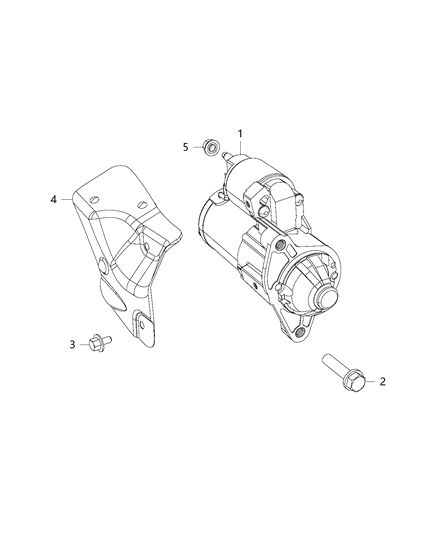 2017 Ram 3500 Starter & Related Parts Diagram 1