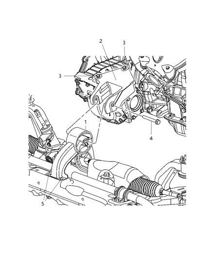 2012 Dodge Avenger Engine Mounting Rear Diagram 2