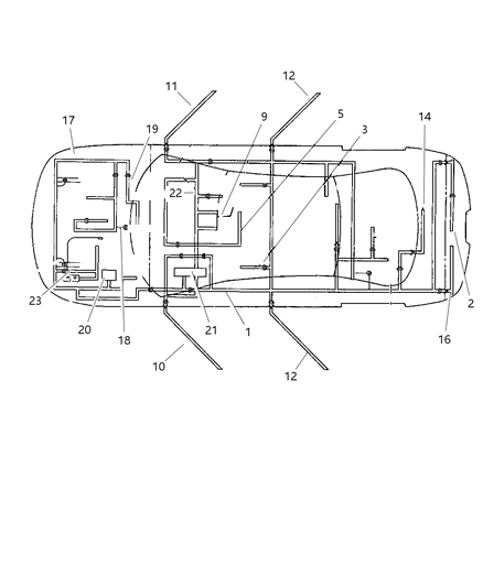 2001 Dodge Intrepid Wiring-Deck Lid Diagram for 4760662AF