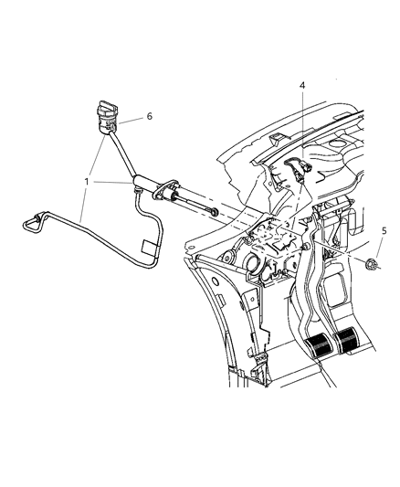 2004 Chrysler Sebring Control, Master Cylinder Diagram