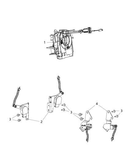 2015 Ram 1500 Sensor-Ride Height Diagram for 68235503AA