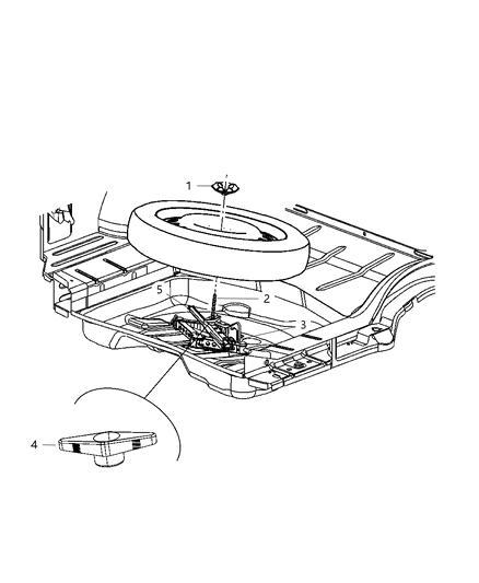 2011 Chrysler 300 Jack Assembly & Tools Diagram