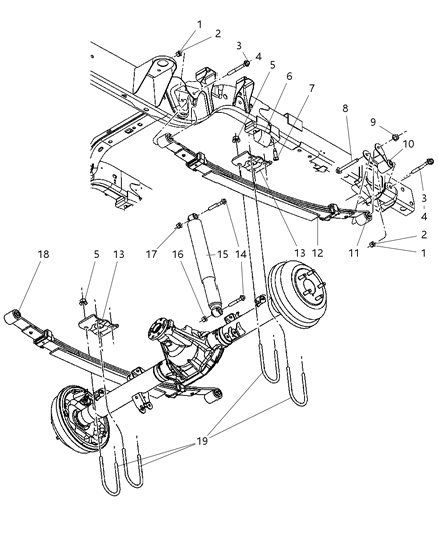 2007 Dodge Dakota Bolt Diagram for 52106224AA