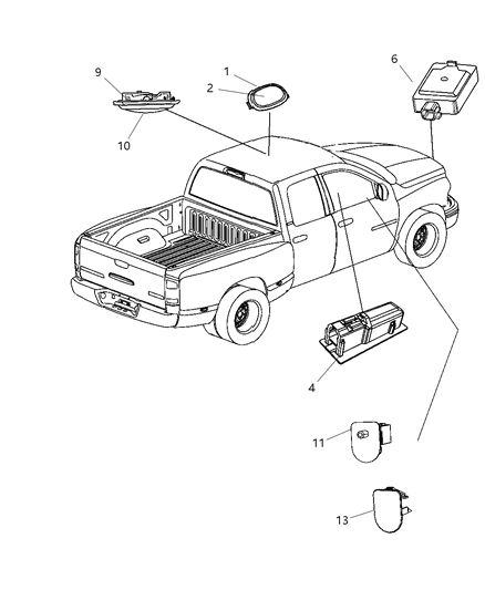 2009 Dodge Ram 2500 Lamps Interior Diagram