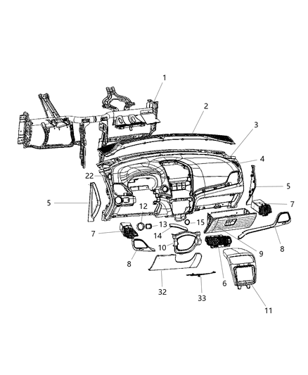 2014 Dodge Journey Instrument Panel Diagram