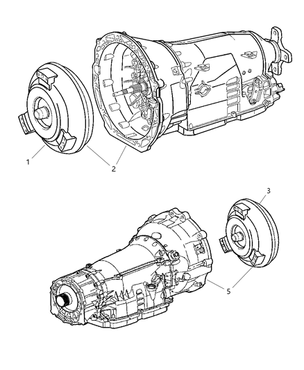 2006 Jeep Grand Cherokee Trans-With Torque Converter Diagram for 5179337AA