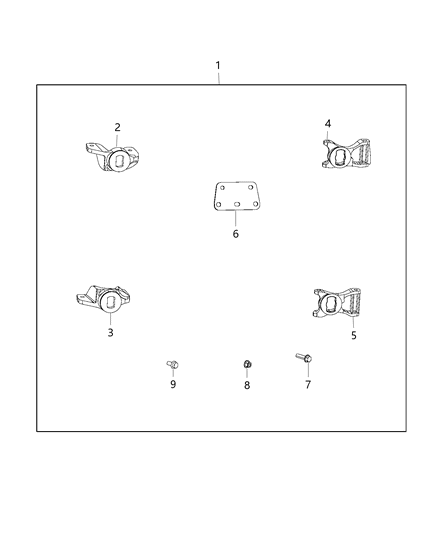 2017 Ram 2500 Receiver Kit - Trailer Tow Diagram 1