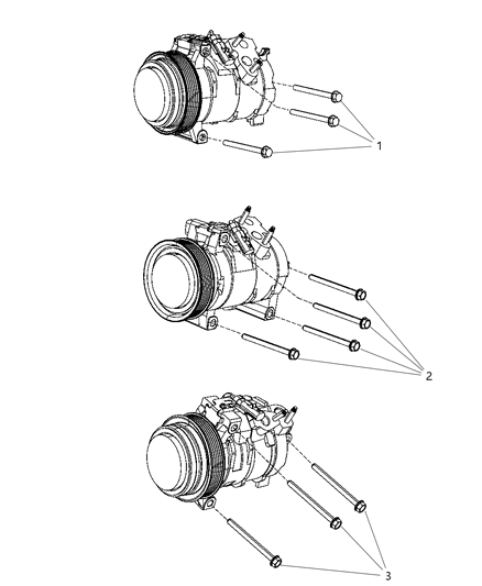 2009 Dodge Challenger A/C Compressor Mounting Diagram