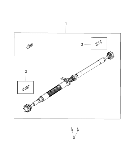 2015 Dodge Challenger Rear Drive Shaft Diagram for 68272626AA